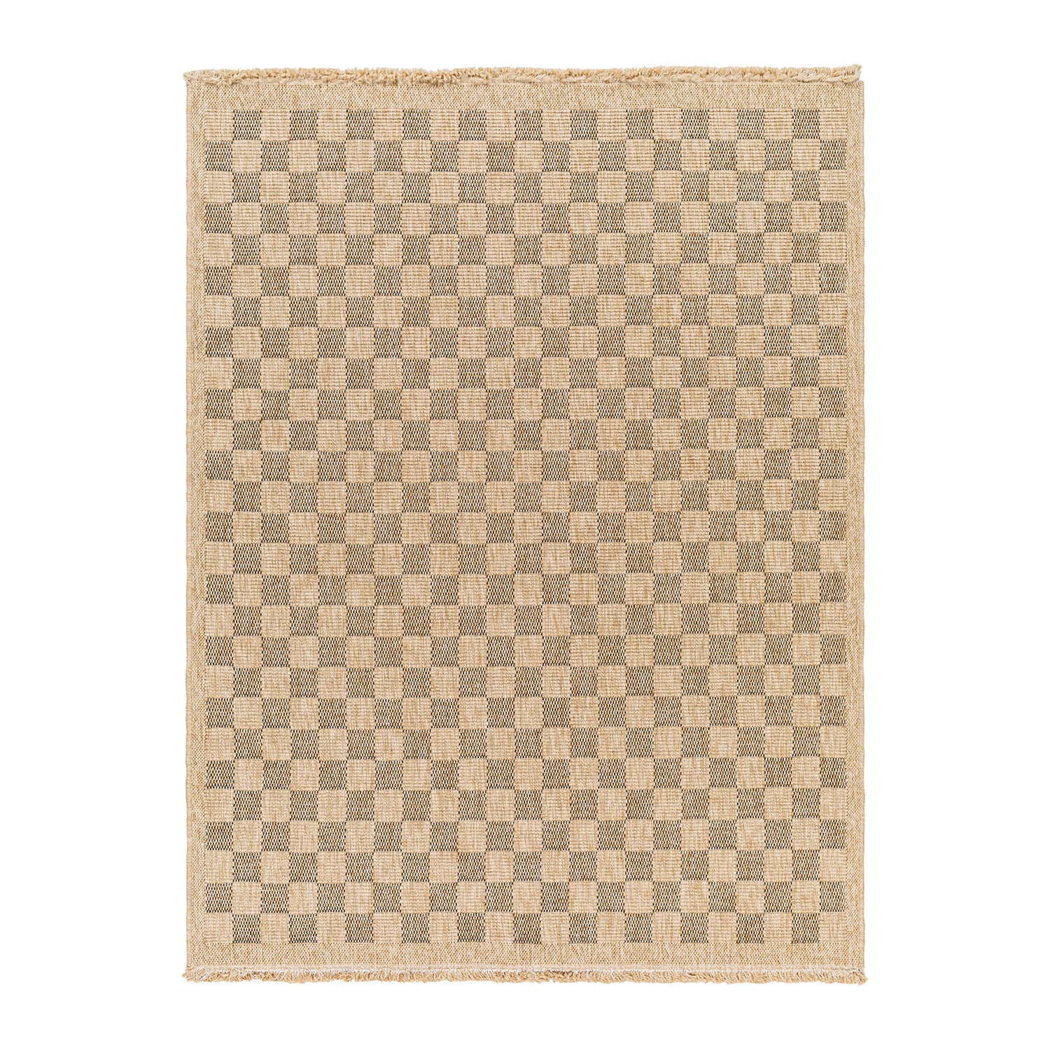 by fonQ Block Vloerkleed 200 x 275 cm - Donkerbeige