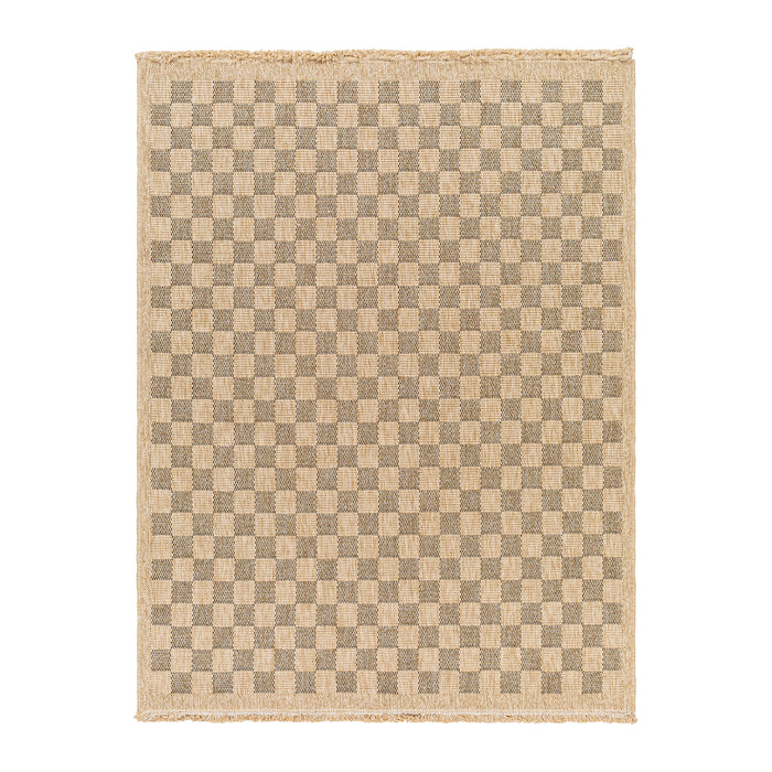 by fonQ Block Vloerkleed 200 x 275 cm - Donkerbeige