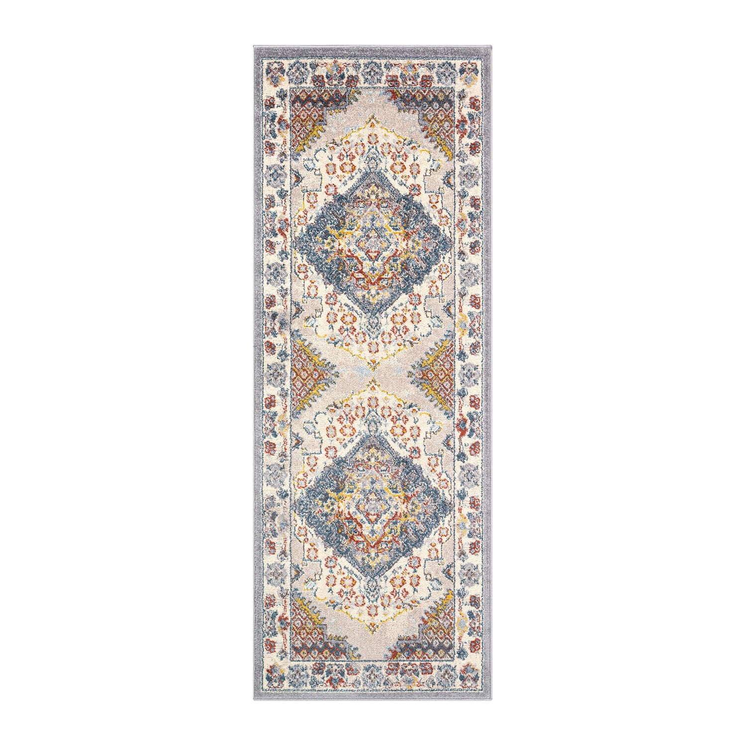 by fonQ Taru Runner Vloerkleed 80 x 220 cm - Blauwgrijs