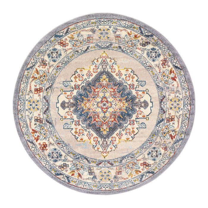 by fonQ Taru Vloerkleed Ø 160 cm - Blauwgrijs