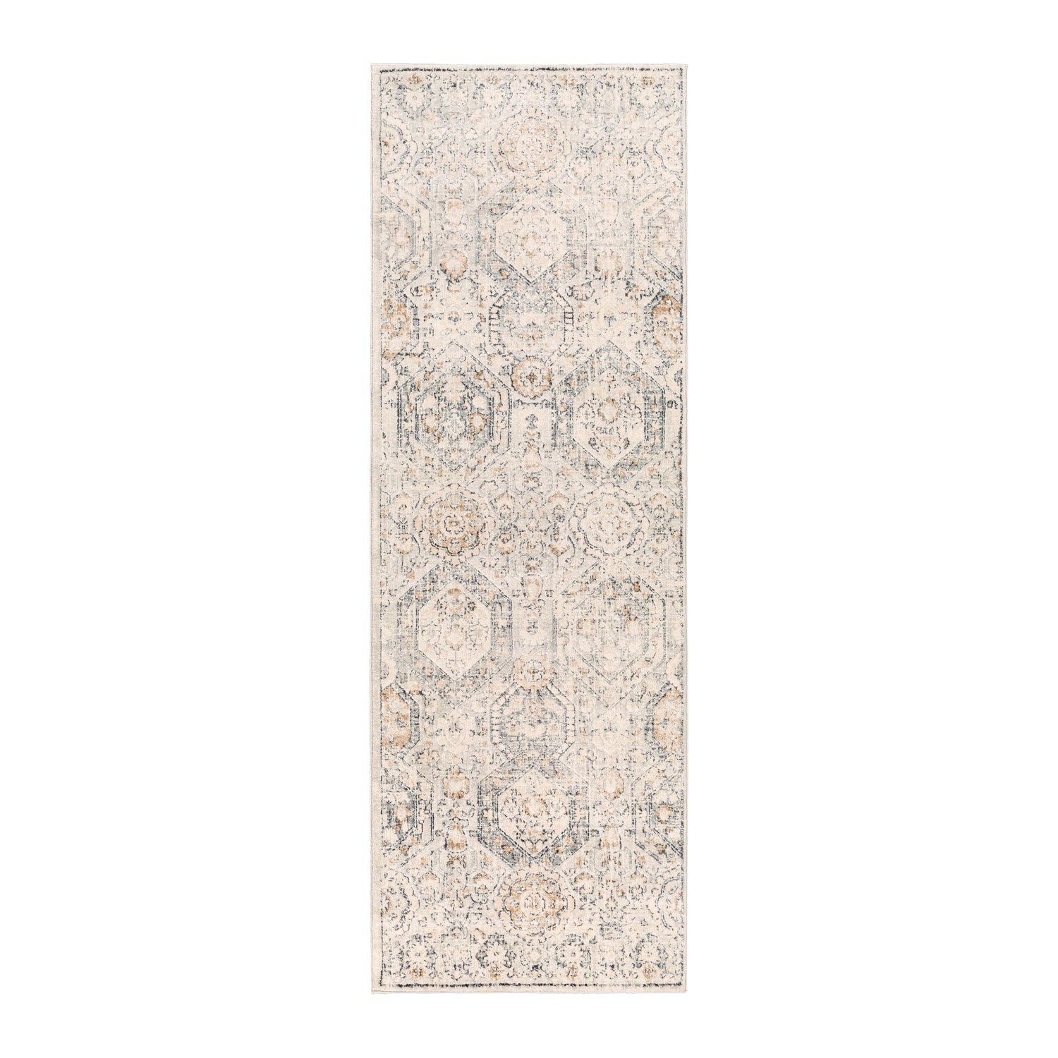 by fonQ Faded Vloerkleed Loper 80 x 220 cm - Beige