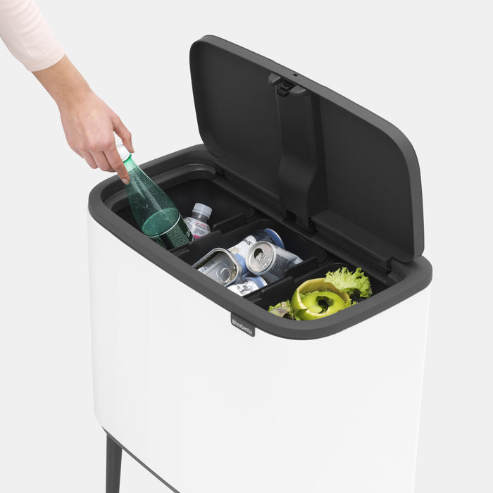 Brabantia Bo Touch Bin Afvalemmer 3 x 11 L  - Wit