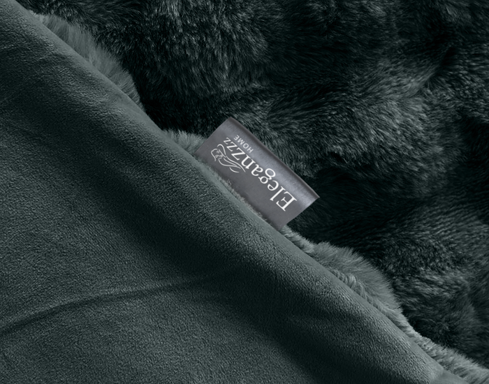 Eleganzzz Dekbedovertrek Shiny Bubble Pom Pom Flanel Fleece - black