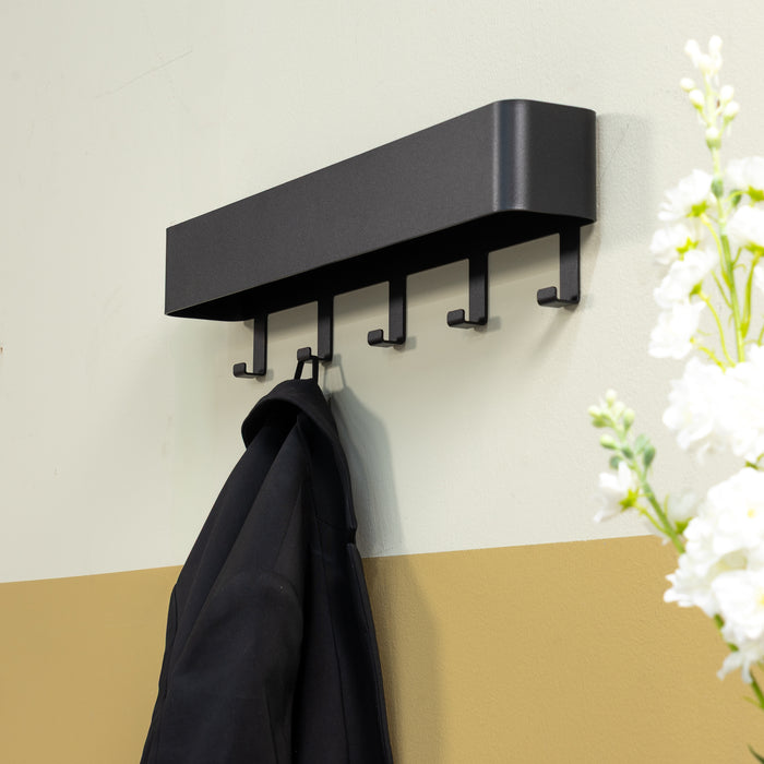 Spinder Design Dax Play 5 Wandkapstok H 12 cm - Zwart