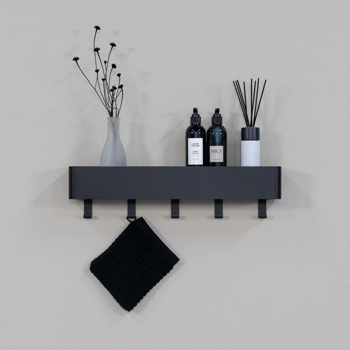 Spinder Design Multi 5 Wandkapstok H 13 cm - Zwart