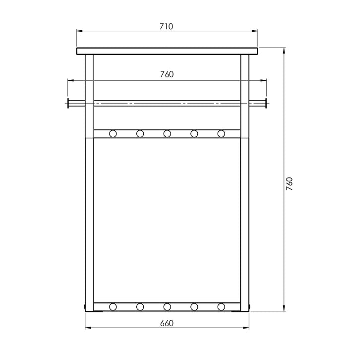 Spinder Design Rizzoli Wandkapstok - Zwart / Eiken
