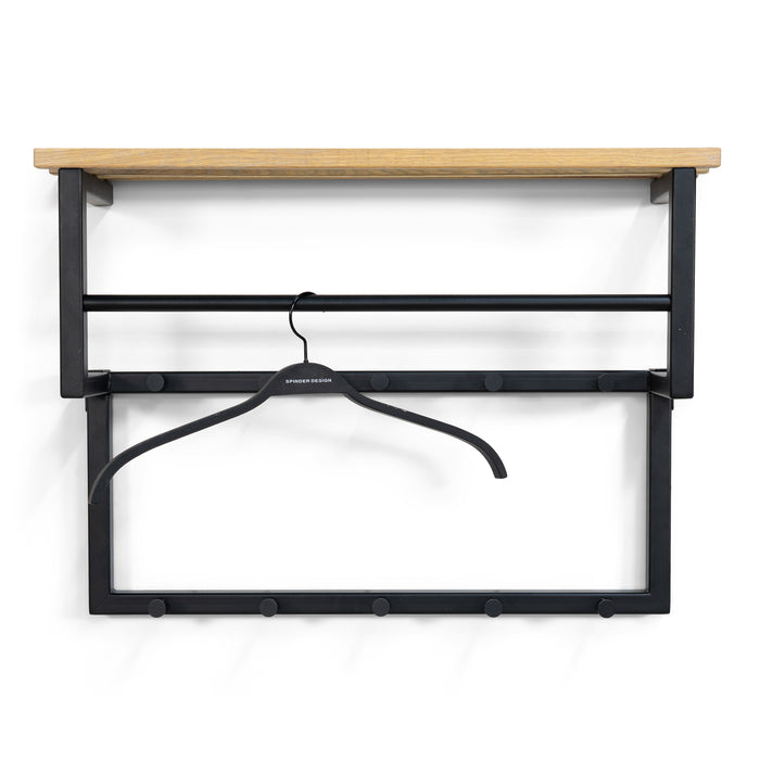 Spinder Design Rizzoli Wandkapstok - Zwart / Eiken