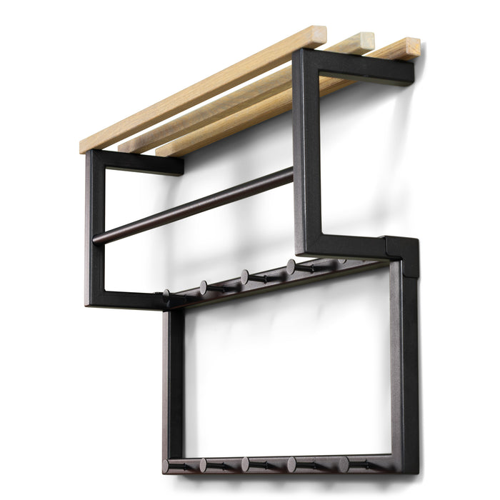 Spinder Design Rizzoli Wandkapstok - Zwart / Eiken