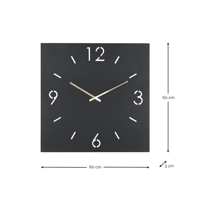 Spinder Design Time Wandklok H 60 x B 60 cm - Zwart