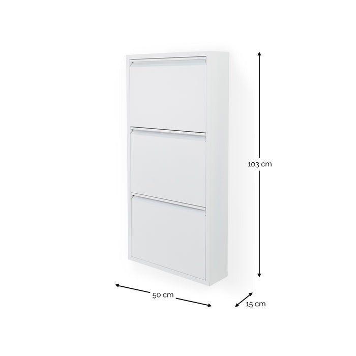 Spinder Design Billy 3 Schoenenkast - Wit