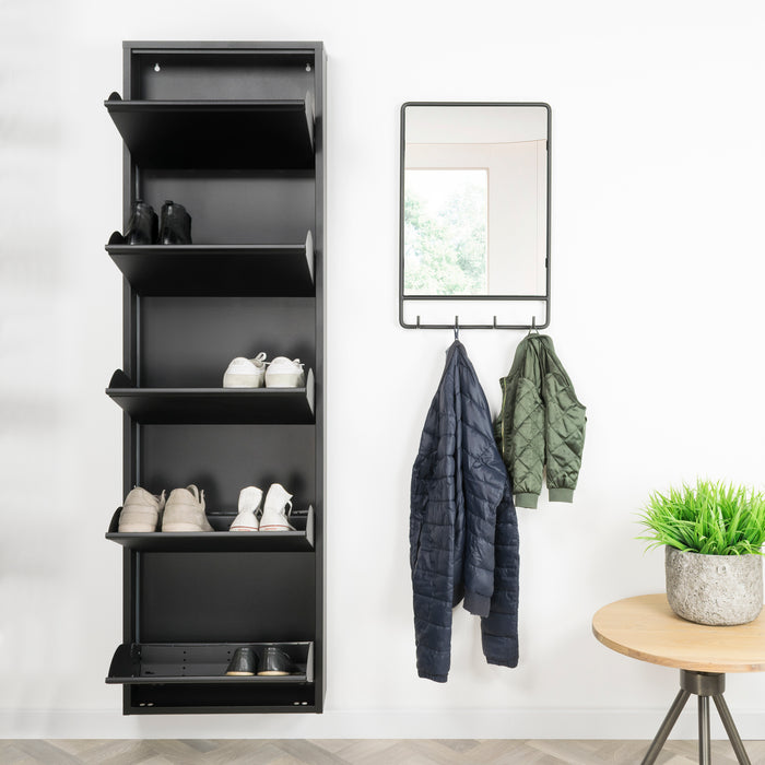 Spinder Design Billy 5 Schoenenkast - Zwart