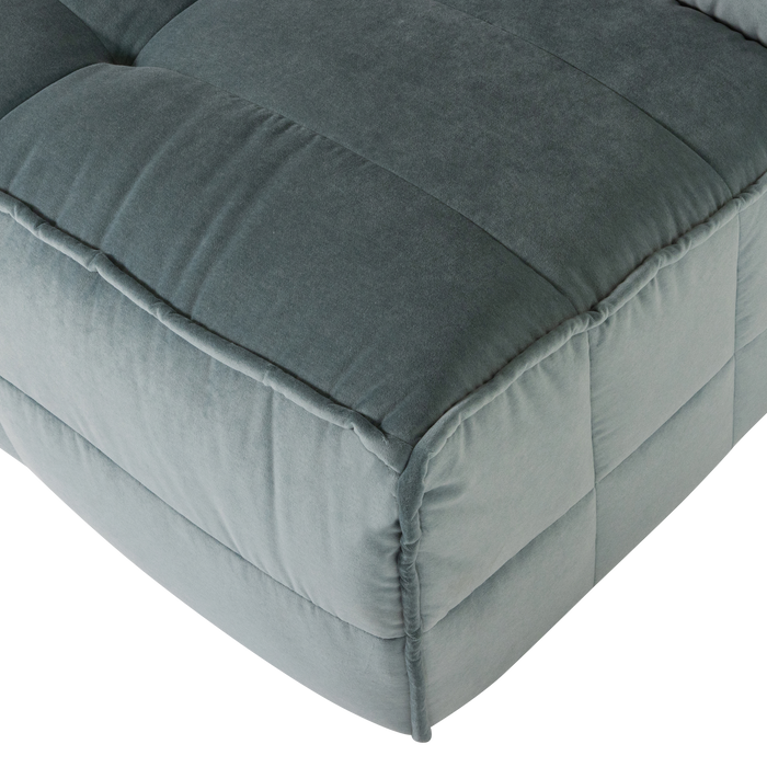 vtwonen Cluster 1-zits element - Velvet - Turquoise Blauw - 82x105x93