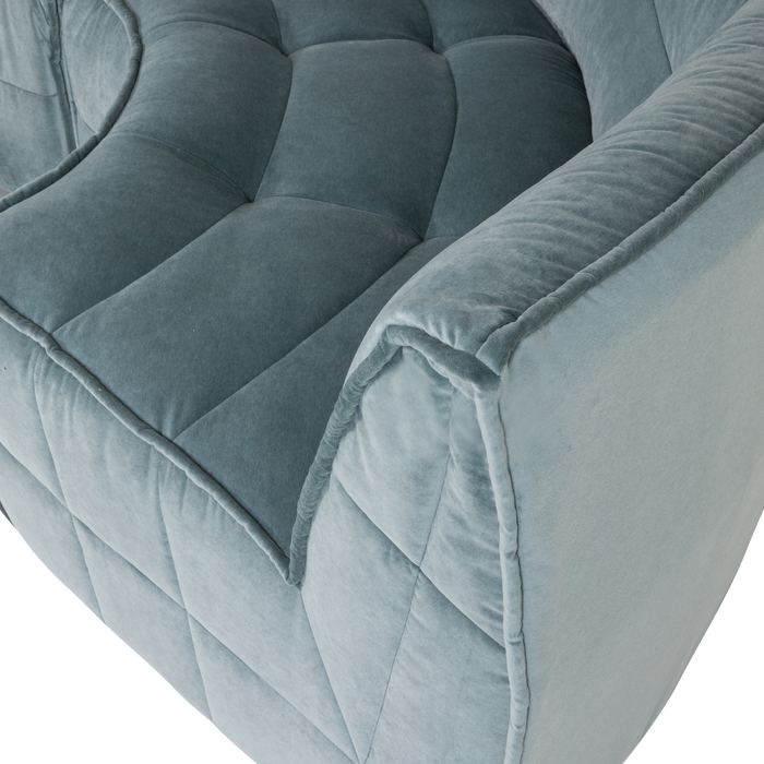 vtwonen Cluster Hoekelement - Velvet - Turquoise Blauw - 81x205x91