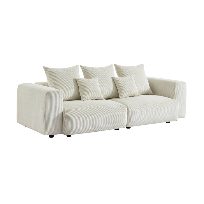 sweeek - 3-zits corduroy bank met afneembare hoes