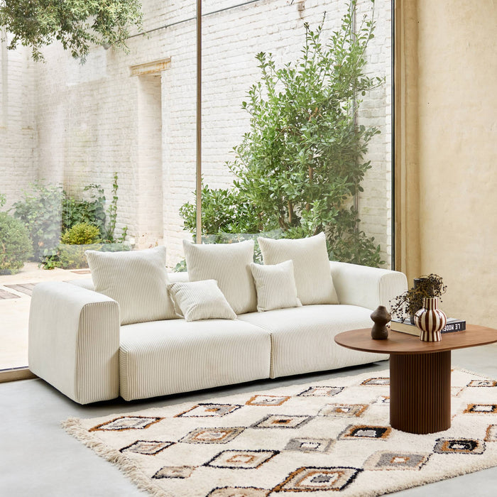 sweeek - 3-zits corduroy bank met afneembare hoes