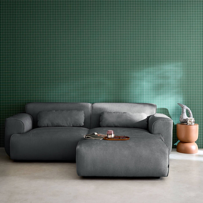 sweeek - Poef, voetenbank voor 3-zitsbank Wallas corduroy