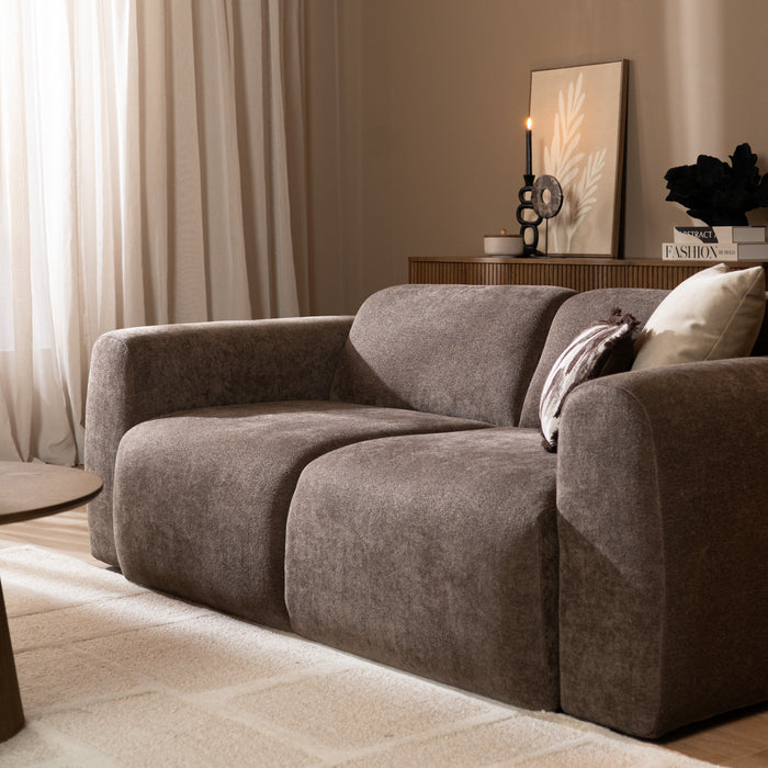 Bronx71 2,5-zits bank Maine chenille stof bruin