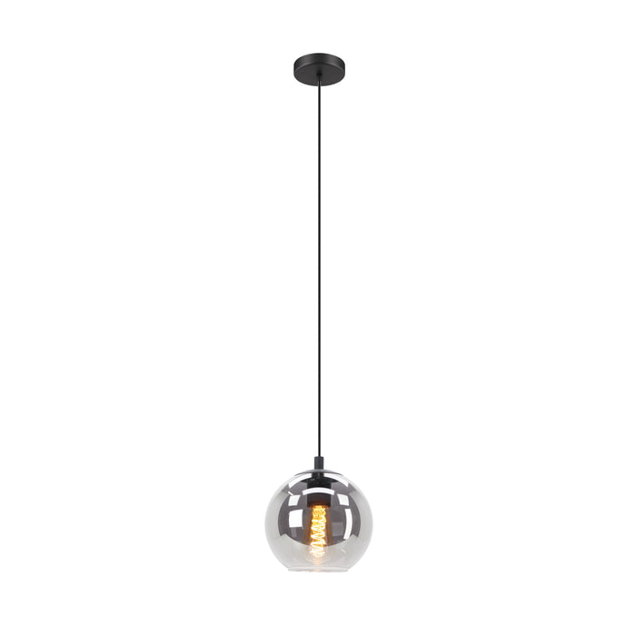 EGLO Ariscani Hanglamp - E27 - Ø 20 cm - rookglas - Zwart