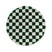 Boho&me Rond checkerboard vloerkleed - Check ivoor|jade - 150 cm
