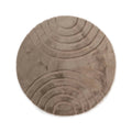Tapeso Fluffy vloerkleed rond - Carvy taupe - 80 cm