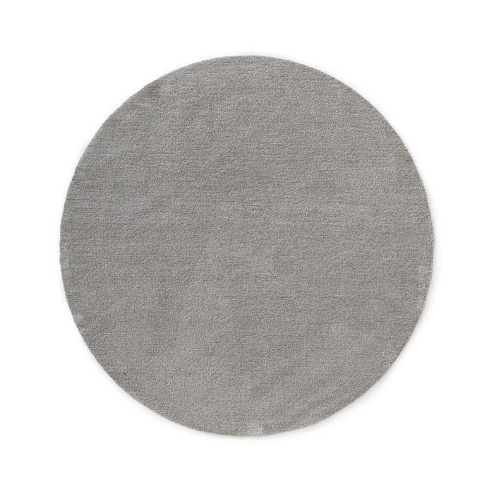 Tapeso Wasbaar vloerkleed rond - Softwash lichtgrijs - 120 cm