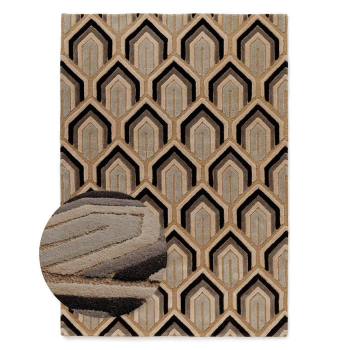 Nordic Weavers Modern vloerkleed - Skulptur okergeel - 160x230 cm