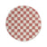 Boho&me Rond checkerboard vloerkleed - Check ivoor|roze - 100 cm