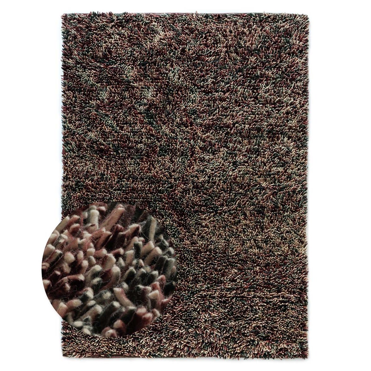 Nordic Weavers Hoogpolig vloerkleed wol - Aurelia paars - 200x300 cm