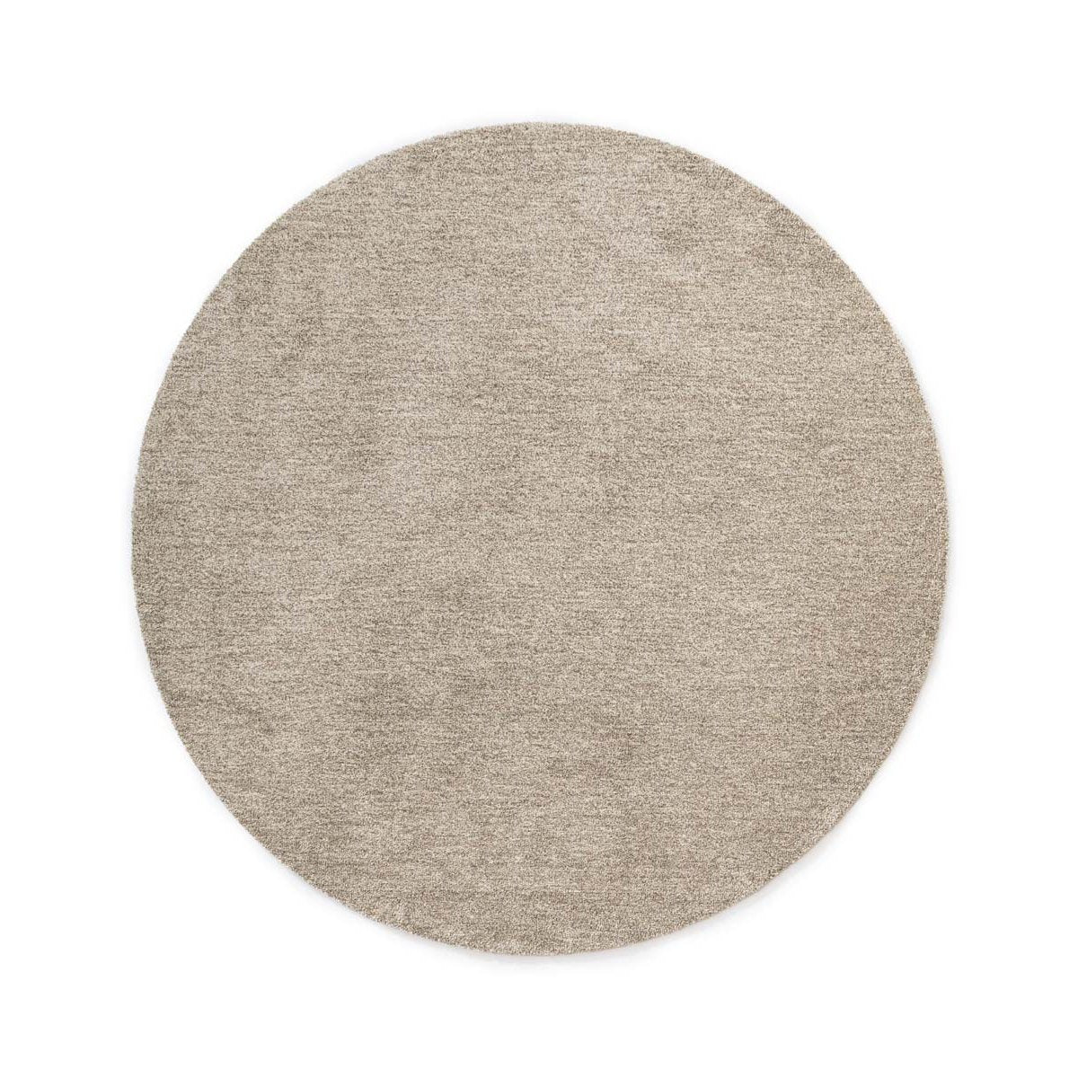 Tapeso Wasbaar vloerkleed rond - Softwash zandkleur - 160 cm