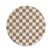 Boho&me Rond checkerboard vloerkleed - Check ivoor|beige - 150 cm