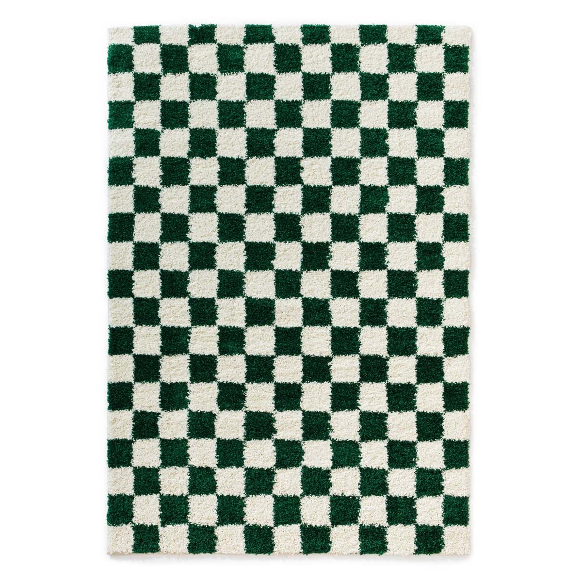 Boho&me Checkerboard vloerkleed - Check ivoor|jade - 240x340 cm