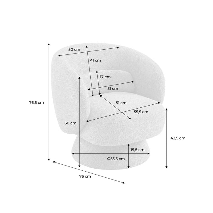 sweeek - Fauteuil 360° draaibaar in stof