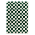 Boho&me Checkerboard vloerkleed - Check ivoor|jade - 160x230 cm