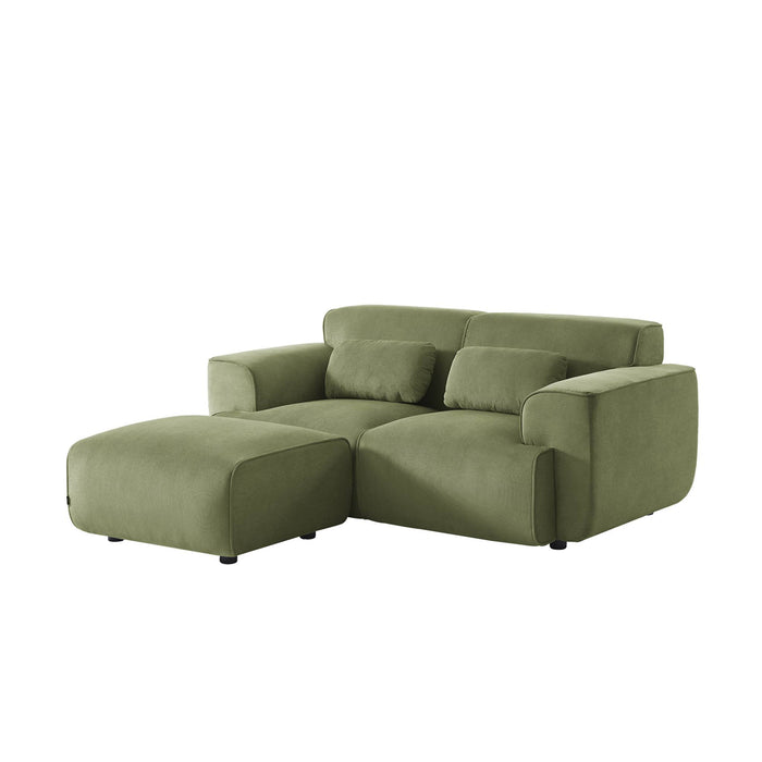 sweeek - Poef, voetenbank voor 2-zitsbank Wallas corduroy