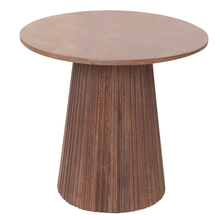 Giga Meubel - Bijzettafel Salvador Donkerbruin Rond 50cm