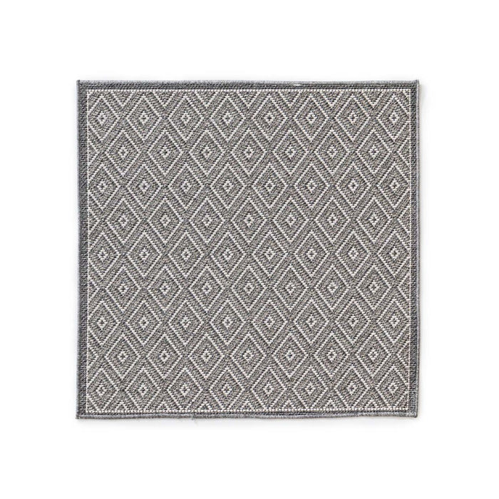 Boho&me Vierkant buitenkleed ruiten - Sunny Gem grijs - 150x150 cm