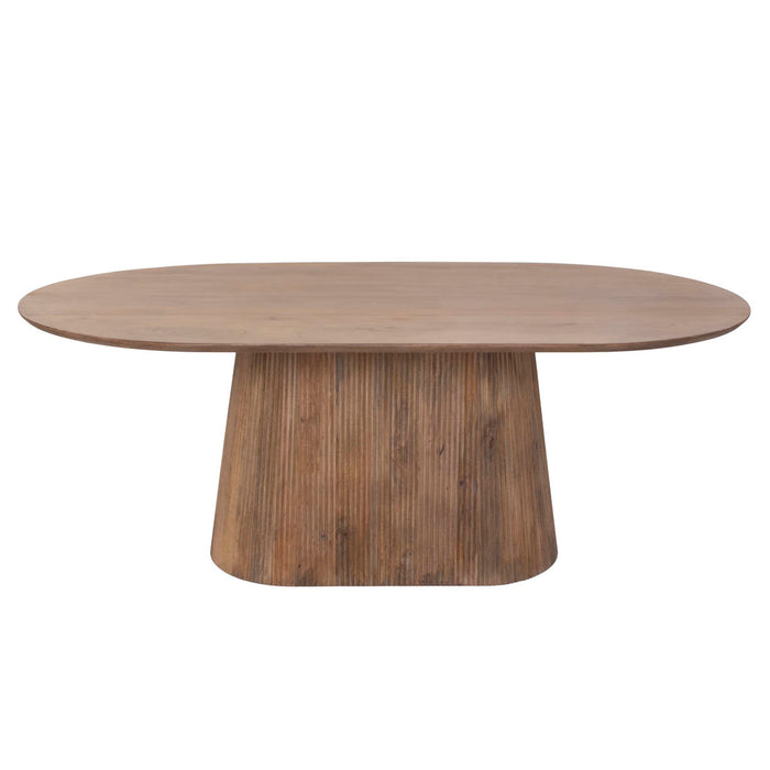 Giga Meubel - Eettafel Ovaal Naturel Hout - 240x110x76cm - Salvador