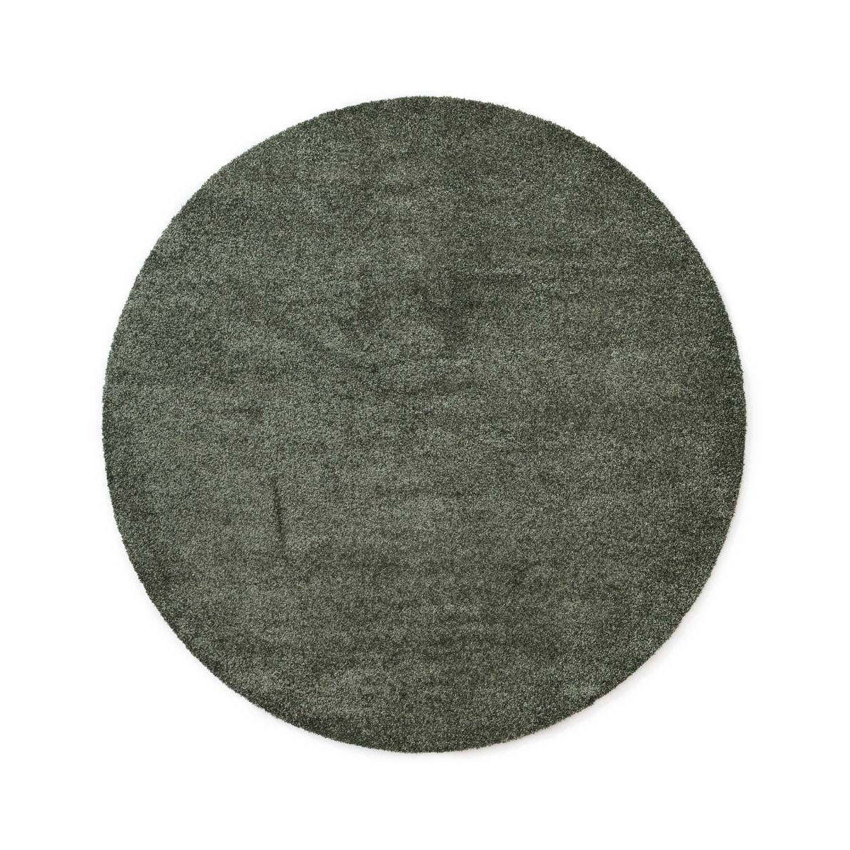 Tapeso Wasbaar vloerkleed rond - Fresh groen - 120 cm