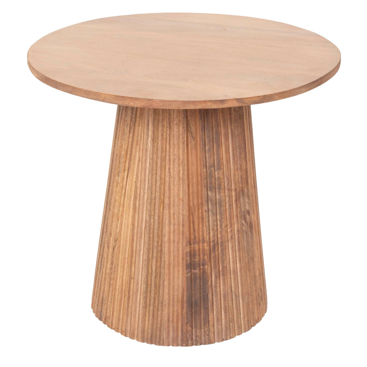 Giga Meubel - Bijzettafel Rond Naturel Hout - 50x50x46cm - Salvador