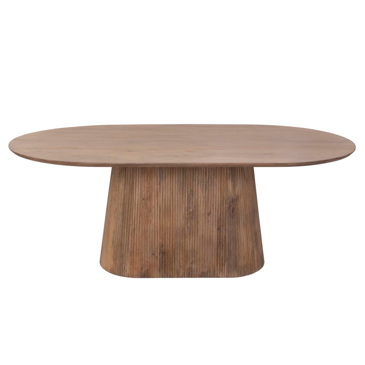 Giga Meubel - Eettafel Ovaal Naturel Hout - 200x110x76cm - Salvador