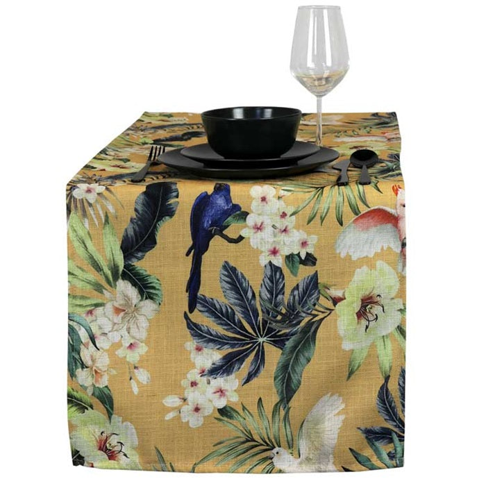 Unique Living | Tafelloper Linnen Print 45x150cm dessin 5