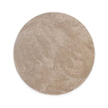 Tapeso Wasbaar vloerkleed rond - Fresh beige - 160 cm