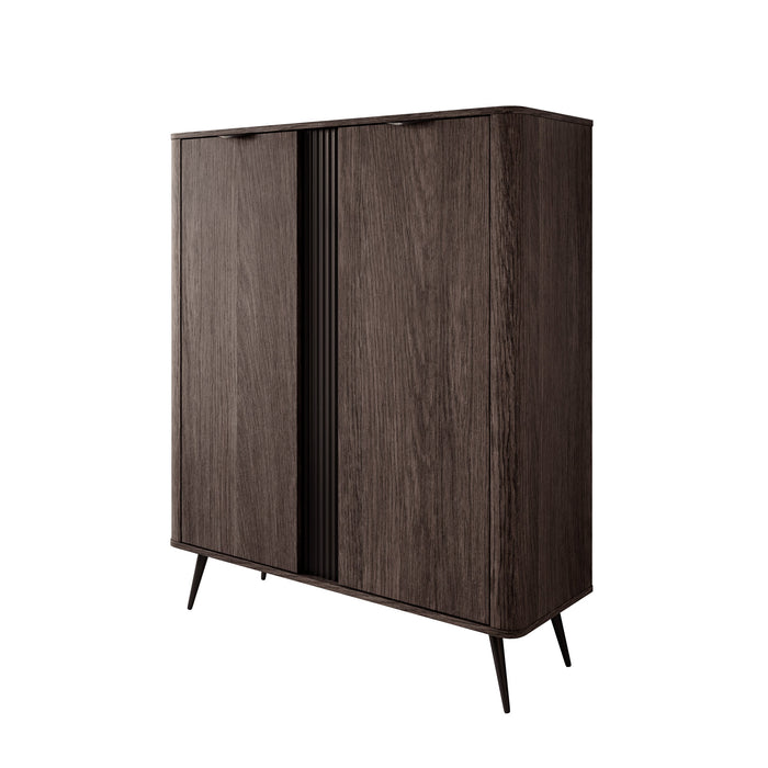 Meubella - Victoria - Dressoir - Donker eiken - 113x38x134 cm