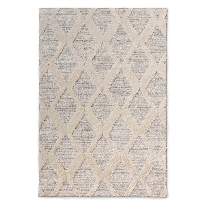 Tapeso Scandinavisch vloerkleed - Fjord Dvale grijs|crème - 120x170 cm