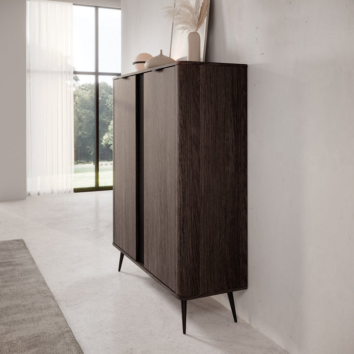 Meubella - Victoria - Dressoir - Donker eiken - 113x38x134 cm