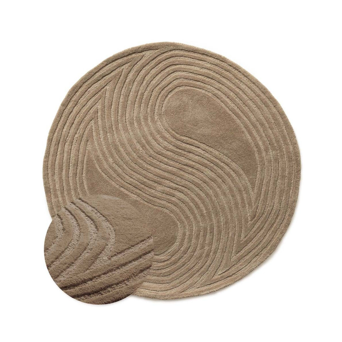 Nordic Weavers Design vloerkleed rond - Balans Dual beige - 250 cm