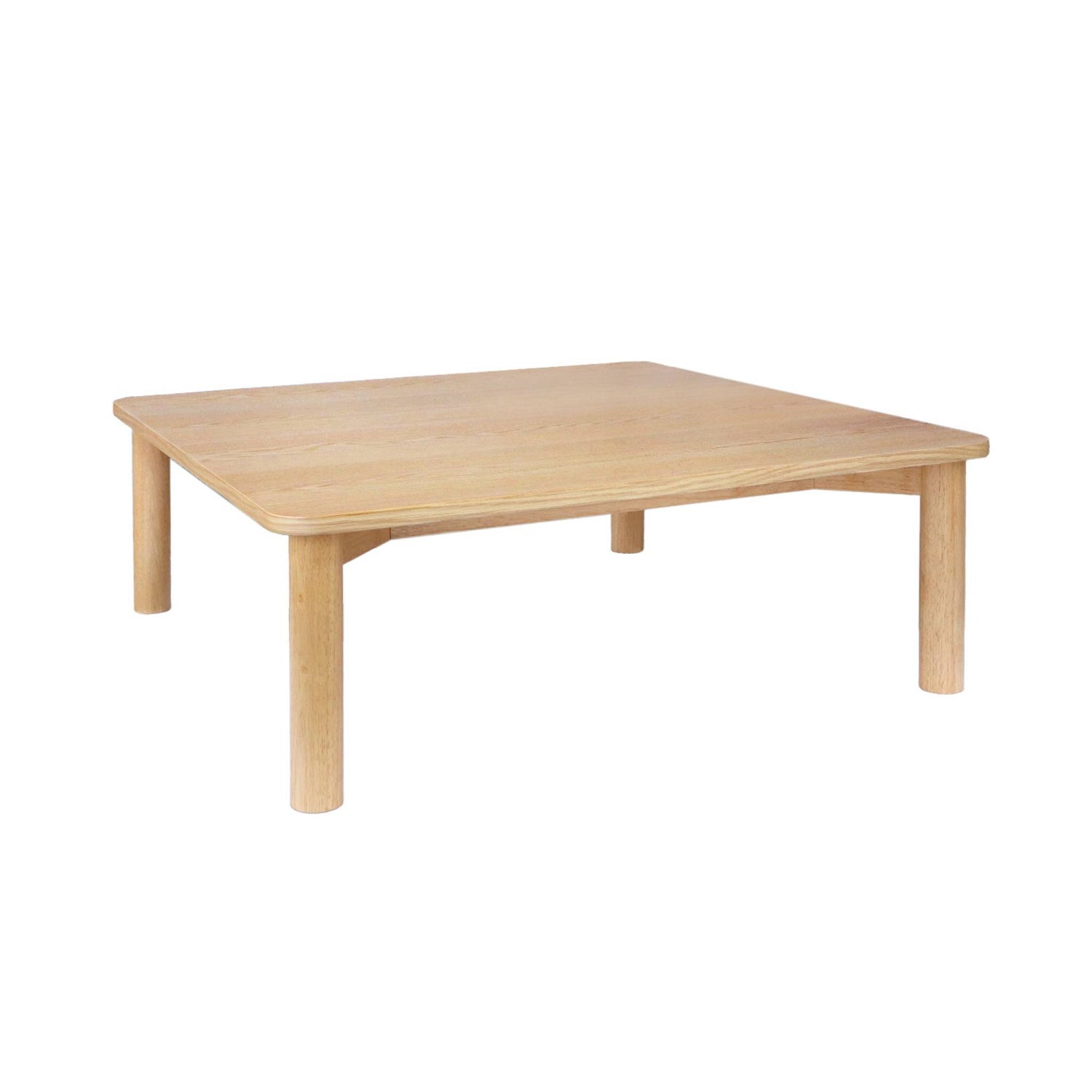 sweeek - Salontafel van rubberhout met eikenfineer, vierkant