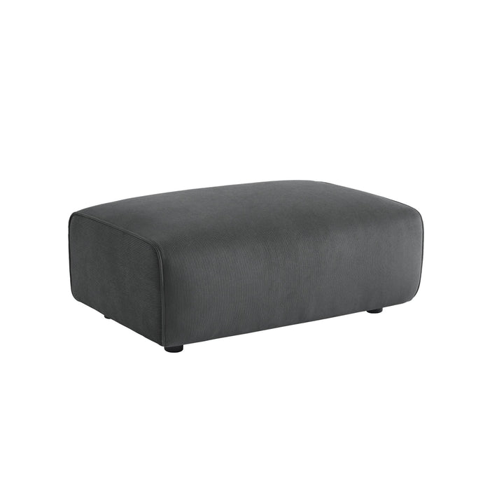 sweeek - Poef, voetenbank voor 3-zitsbank Wallas corduroy