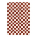 Boho&me Checkerboard vloerkleed - Check ivoor|koraal - 200x300 cm