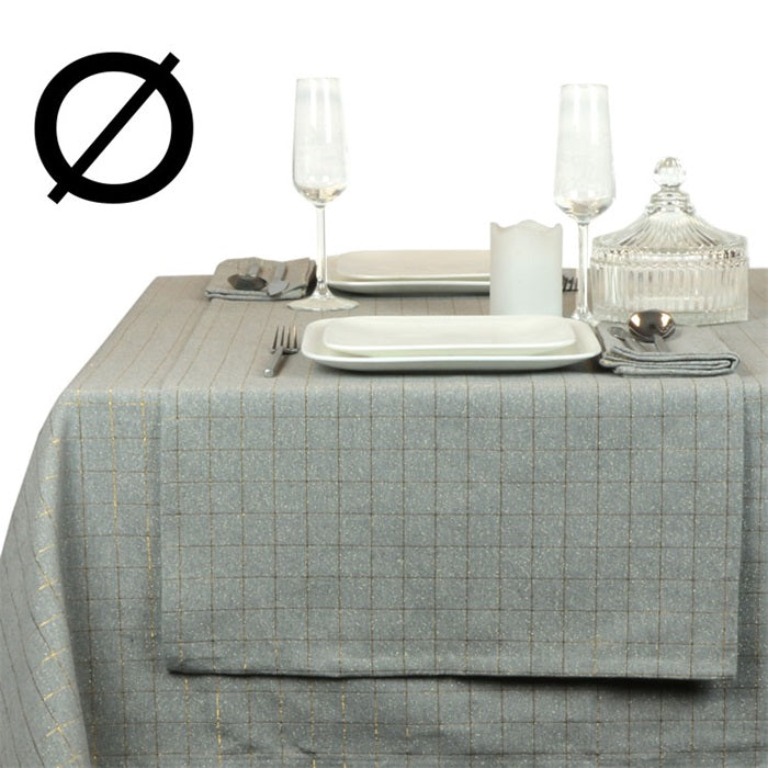 Unique Living | Tafelkleed Tyra 160Øcm grey